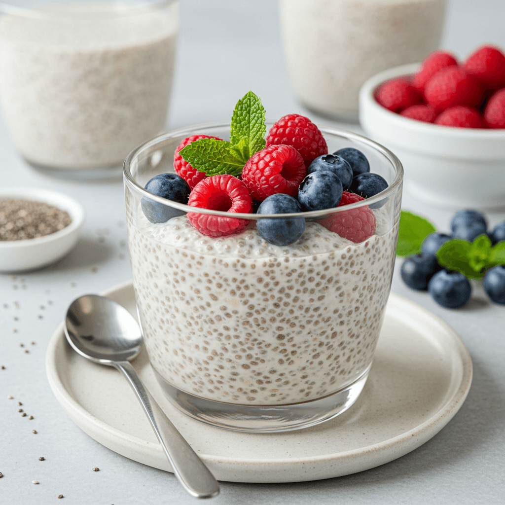 Easy Coconut Chia Pudding with Fresh Berries