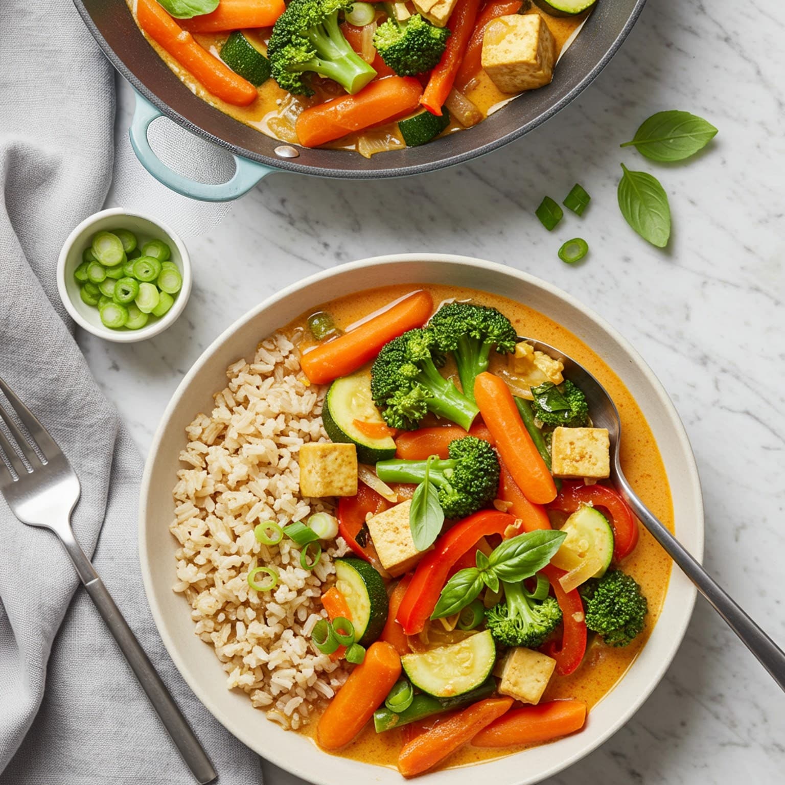 Light Vegetarian Thai Red Curry - Creamy, Flavorful & Easy to Make