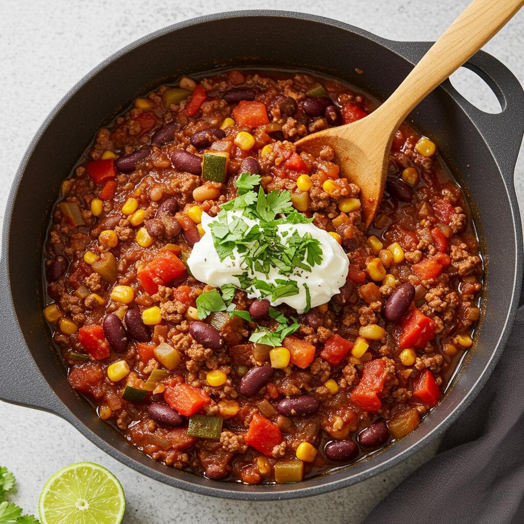 Vegetarian Chili - Hearty, Flavorful & Protein-Packed