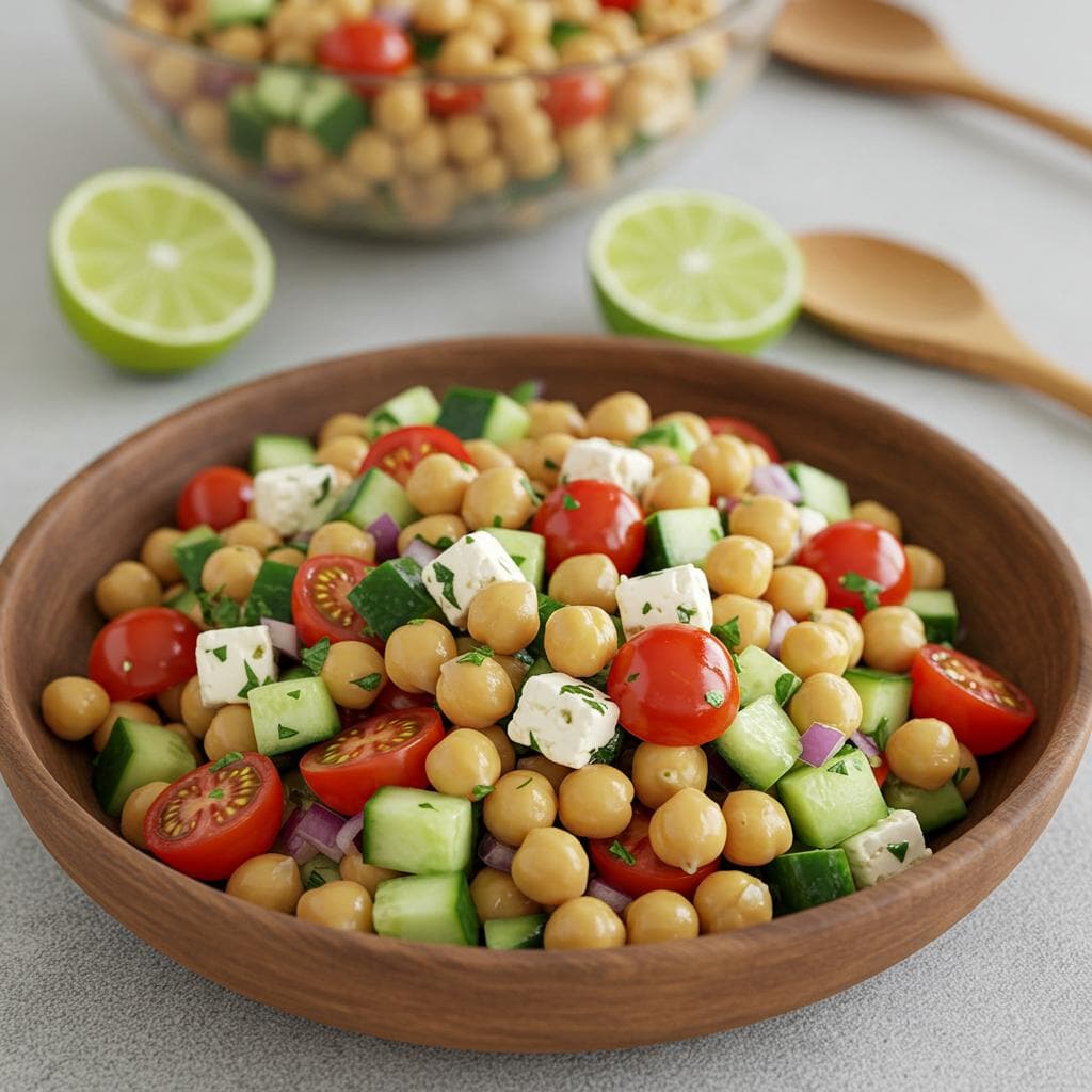 Easy Mediterranean Chickpea Salad - Healthy, Fresh & Protein-Packed Recipe