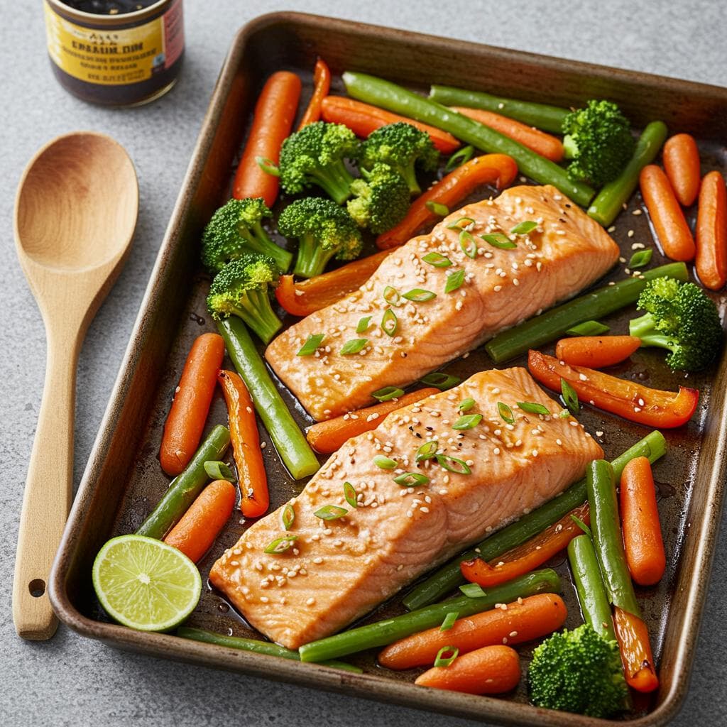 Sheet Pan Teriyaki Salmon and Veggies